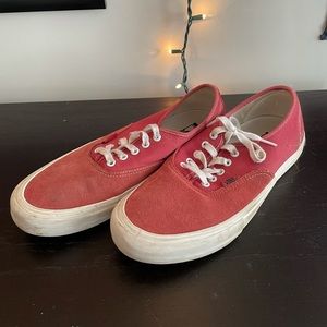 Red vans authentic pros